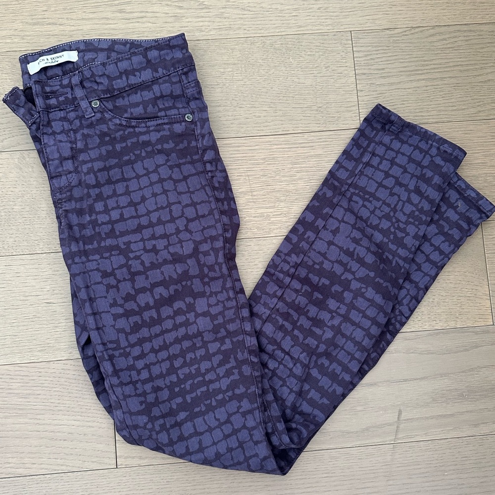 Rich & Skinny- Purple Print Skinny Jeans